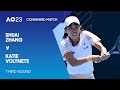 Shuai Zhang v Katie Volynets Condensed Match | Australian Open 2023 Third Round