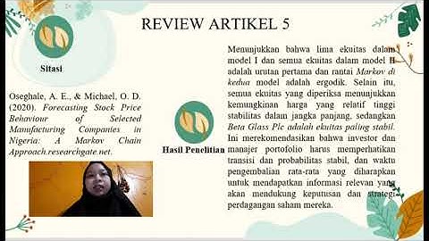 KELOMPOK 1 : REVIEW ARTIKEL