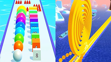 Ball Run 2048 VS Spiral Roll - All Levels Gameplay Android iOS Ep 3