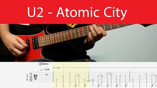 U2 - Atomic City Guitar Cover With Tabs And Backing Track(Standard)