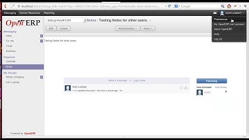 OpenERP Notes: Notes not displayed publicly, it is displayed to user if user is in