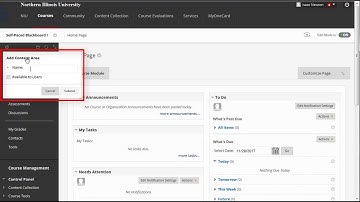 Customizing the Blackboard Course Menu