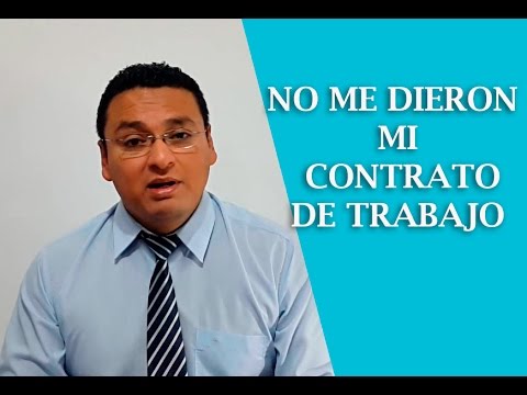 Video: Qué Hacer Si No Celebran Un Contrato De Trabajo