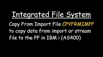 Copy From Import File CPYFRMIMPF to copy data from import or stream file to the PF in IBM i (AS400)