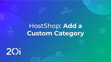 HostShop: Add a Custom Category (Tutorial)