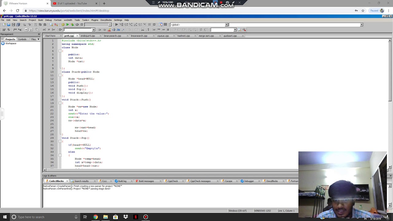 Stack and Queue using linked list - YouTube