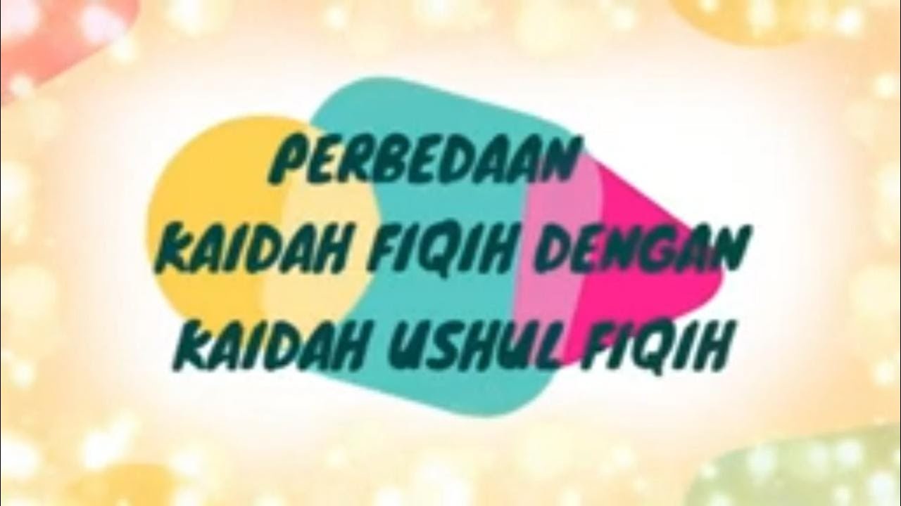 Perbedaan Kaidah Fiqih dengan Kaidah Ushul Fiqih || Ustadz Jamaludin (UJ)