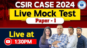 CSIR CASE 2024 | Live Mock Test | Paper - 1 | Mega Session | CivilsTap