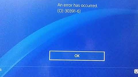 ps4 error (ce-303091-6)