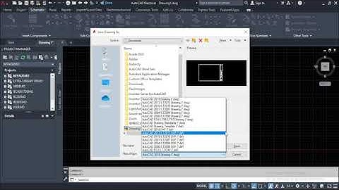 8. Save As option AutoCAD Electrical