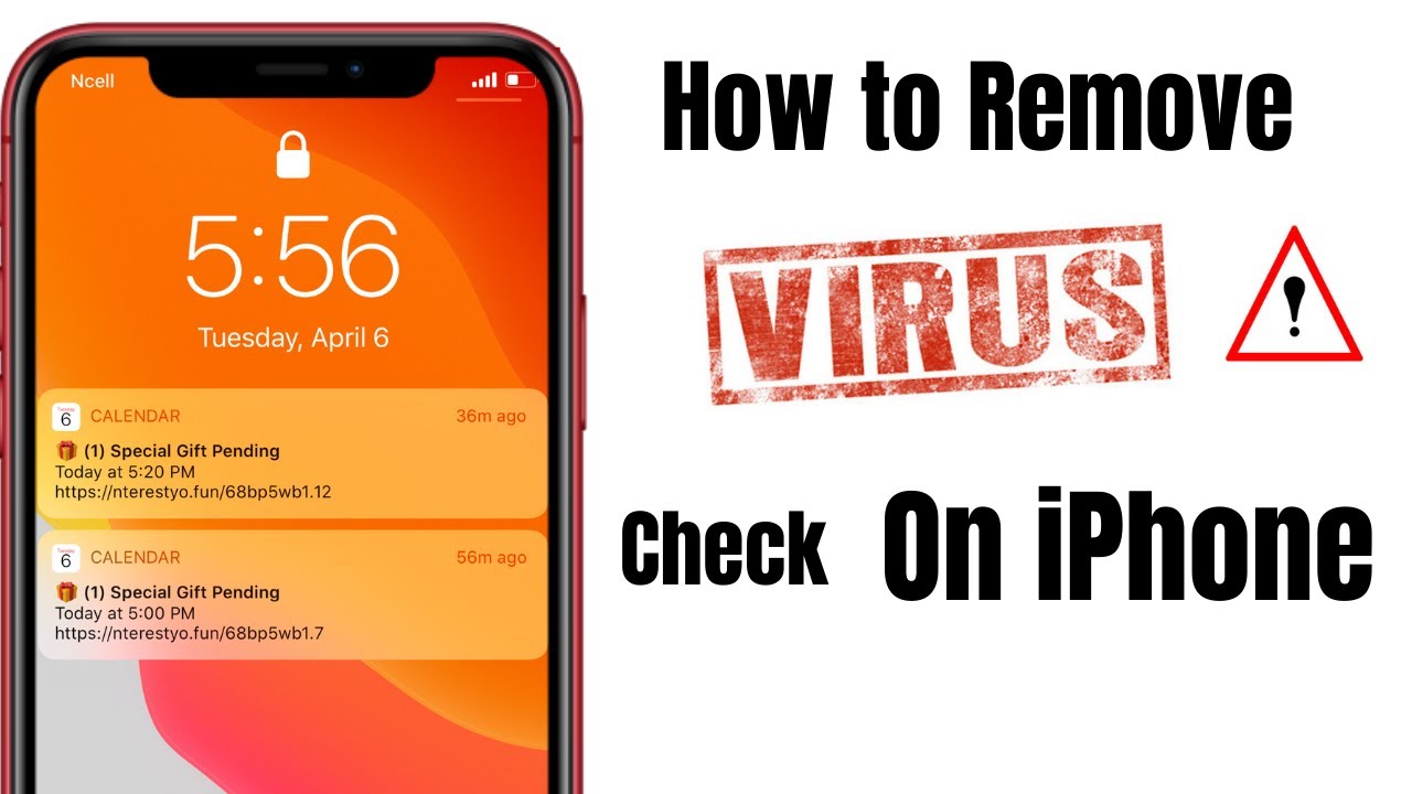 How to remove viruses & Malware from iPhone!Calendar events. YouTube