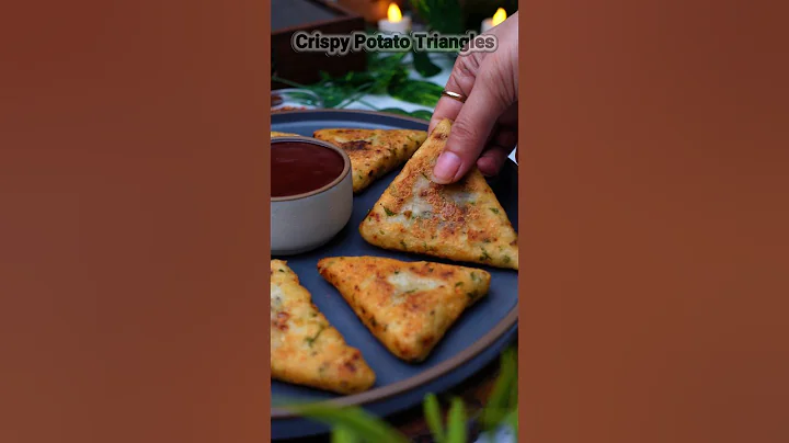 Instant Crispy Potato Triangles Recipe | Party Snack in 10 Mins! 🤤 thumbnail
