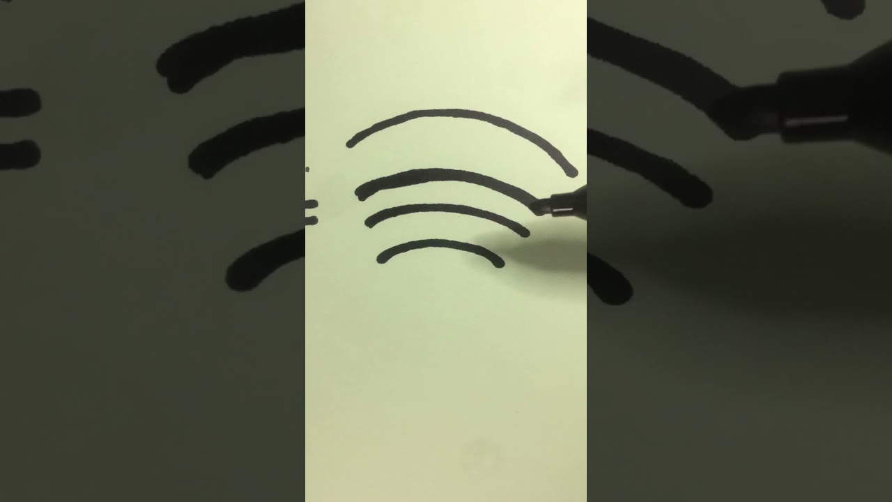 How To Draw WiFi Logo 