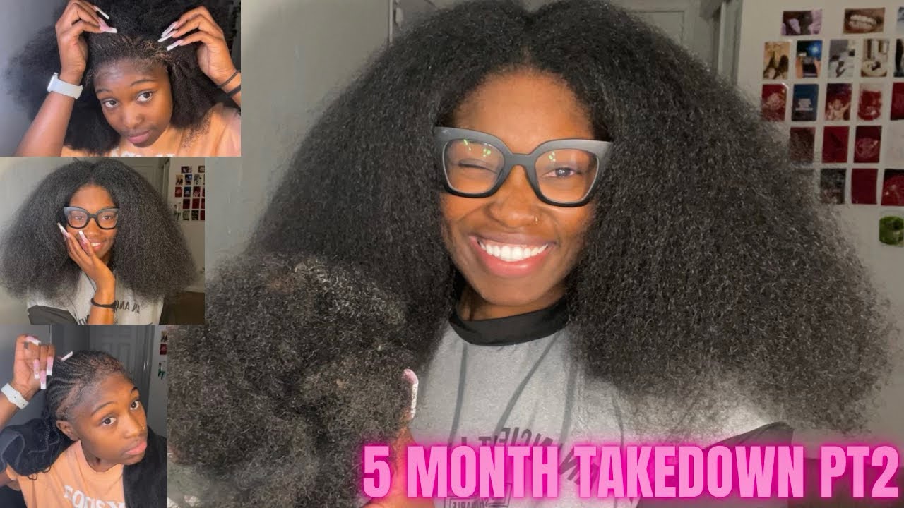 5 MONTH OLD BRAID TAKEDOWN AGAIN🫣| 4C NATURAL HAIR TEASS | *HAIR GROWTH*