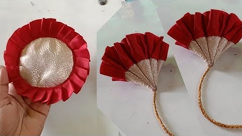 Easy latken making tutorial || how to make fabric flower latkan || #madhurafashionkatta