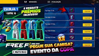 A BOAA!! PEGUE AS CAMISETAS DE TIMES GRÁTIS? CABELO DO RICHARLYSON, EMOTE DO VAR E MAIS - FREE FIRE 