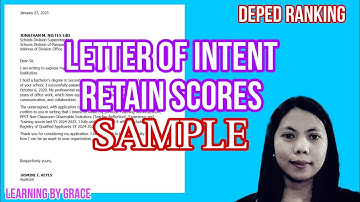READY-MADE LETTER OF INTENT TO RETAIN SCORES LAST DEPED RANKING.