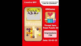 Thread Jam: Rope Puzzle 3D! by KNGame #creativeads #games #puzzle #newgames #newpuzzlegames