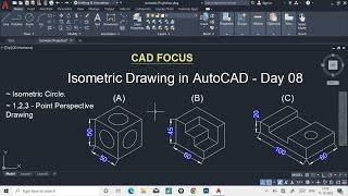 AutoCAD Day 08 | Isometric Drawing in Autocad |Perspective Drawing in Autocad | Isometric Circle