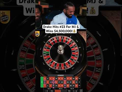 Drake Hits #23 For MJ & Wins $4,500,000 On Roulette! #drake #roulette #casino #bigwin #michaeljordan