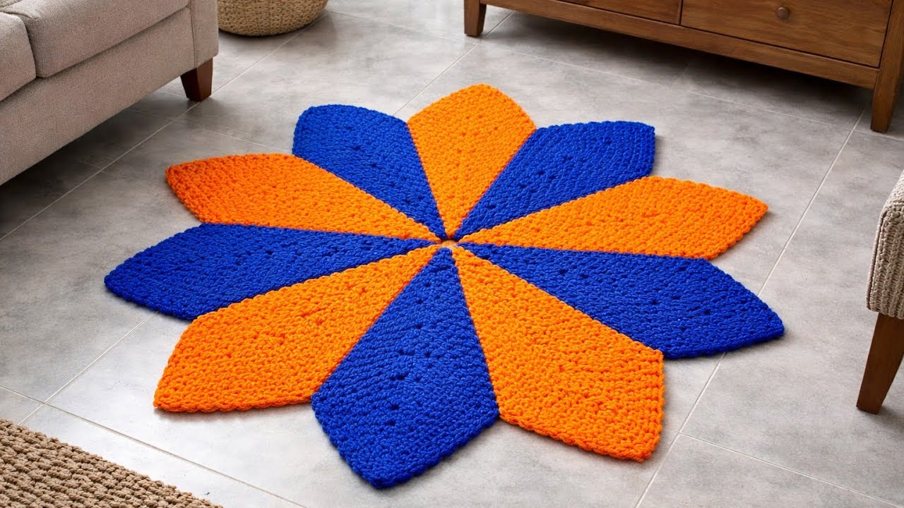 साड़ी चुन्नी या ऊन से बनाएं सुंदर और आसान बड़े साइज का डोर मैट #newdoormatdesign #newpaydandesign 