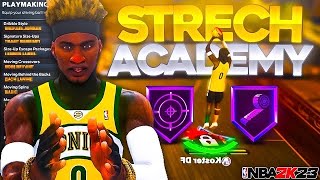 NBA 2K23 STRETCH ACADEMY! BEST JUMPSHOT & DRIBBLE MOVES! BEST BIGMAN BUILD! BEST BADGES for POPPERS!