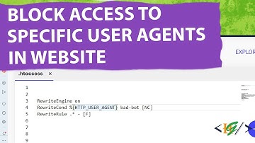 How to Block Access to Specific User Agents via .Htaccess in Website | WordPress | PHP | HTML