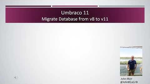 Umbraco 11: Migrate Database from v8 to v11