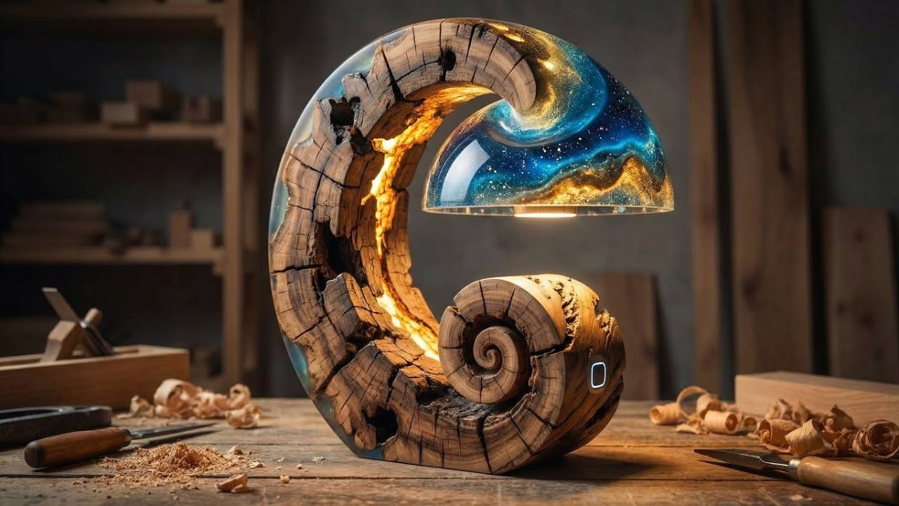 Rotten Wood + Epoxy = The Craziest Lamp You’ve Ever Seen