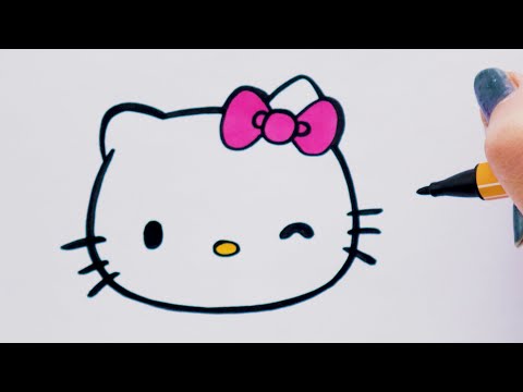 How to Draw and Color Hello Kitty Step by Step