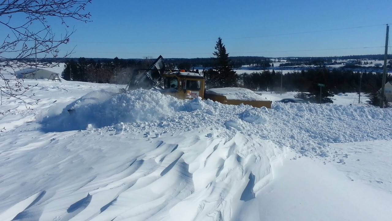 V Plow Part 1 MASSIVE SNOWFALL Prince Edward Island Stanley Bridge