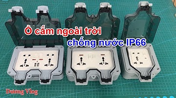 Review ổ cắm điện ngoài trời chống nước có cổng sạc USB | Waterproof Switch Socket IP66