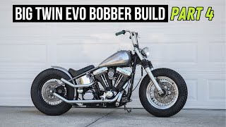 Big Twin Evo Bobber Build Part 4 New Stance, Modified Wx Tanks, Exhaust