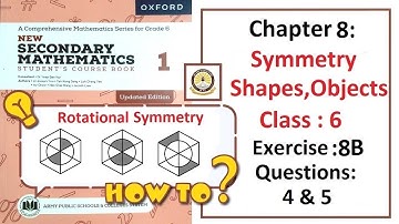 Exercise 8B Questions 4 & 5  (Geometry) – Math Class 6 Army Public School (APS).