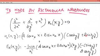 TE MODE IN RECTANGULAR WAVEGUIDES