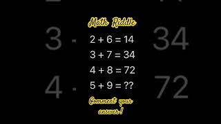 Can you guess the math riddle #mathriddles #maths #youtubeshorts #shorts