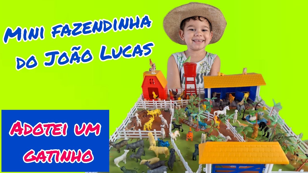 Mini fazendinha de brinquedos.  Adotei um gatinho lindo! #animaisdeestimação #animaisdafazenda
