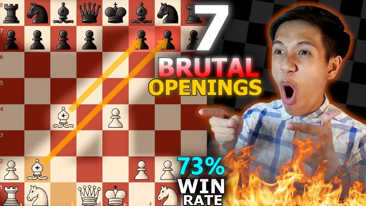 Opening Gambit Performance top 7 Most BRUTAL 💥💣Openings 🤯 | 80% Win Rate ! | Chess Opening ...