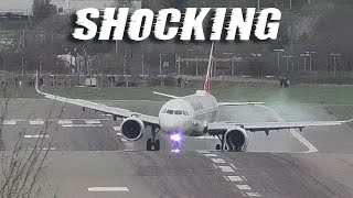 3rd Time Lucky ? 😱 TURKISH AIRLINES AIRBUS A321NEO 😱 3 LANDING ATTEMPTS Birmingham Airport ( BHX )