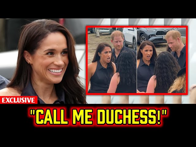 Furious Meghan Slaps Woman After She REFUSED To Call Her Duchess At Santa Barbara Benefit - YouTube