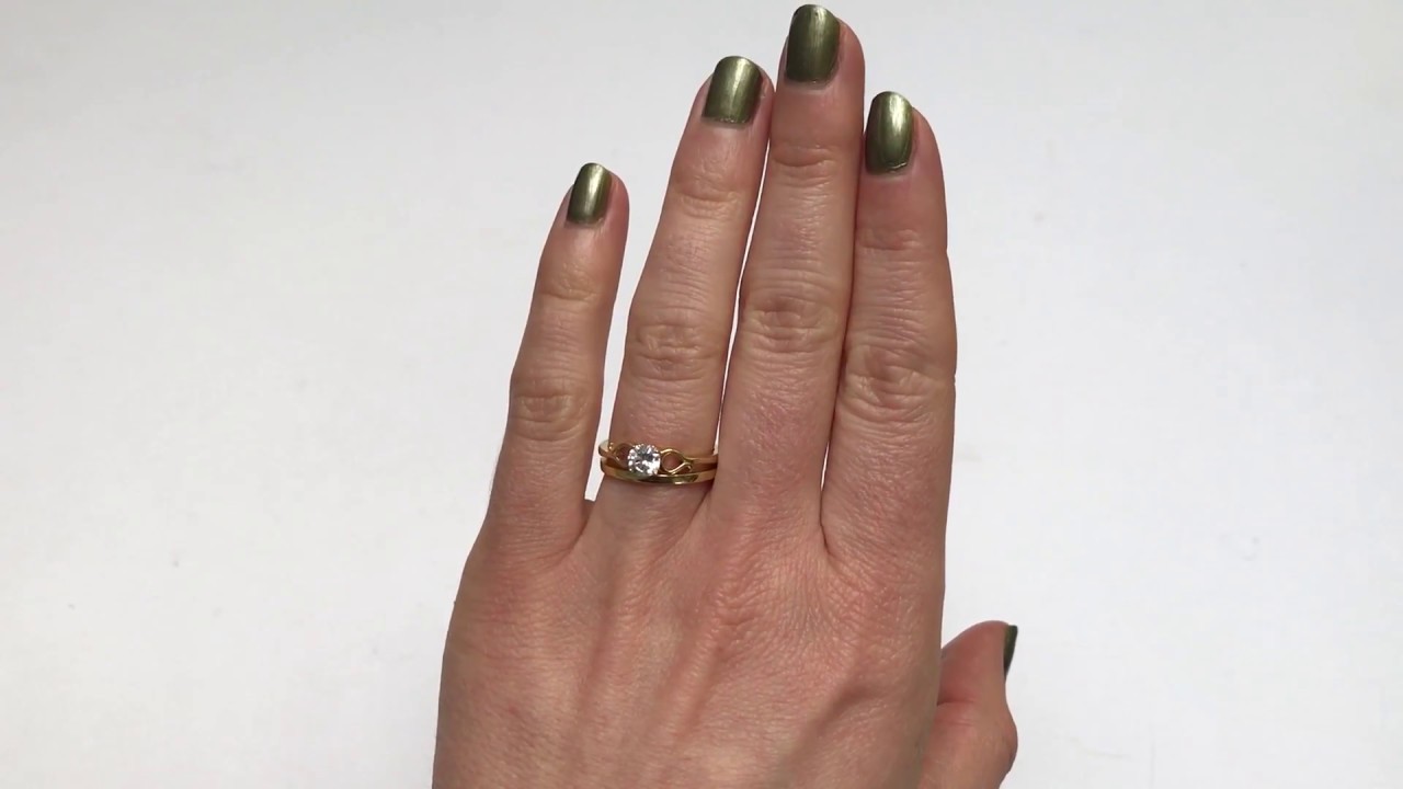 Lido Ethical Diamond Engagement Ring with wedding band