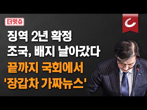 [더잇슈] &amp;#<strong>39</strong>;징역 2년&amp;#<strong>39</strong>; <strong>조국</strong> 배지 날아갔다... 끝까지 국회에서 &amp;#<strong>39</strong>;장갑차 가짜뉴스&amp;#<strong>39</strong>;