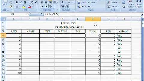 Free Learn Microsoft Excel 2007 Urdu Video Course Class 7