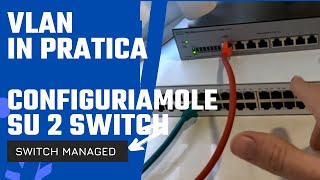 Let's practice with VLANs! Let's configure them on 2 managed switches (ita)