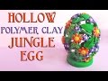 Hollow Polymer Clay Jungle Egg - Exotic Botanicals Collab