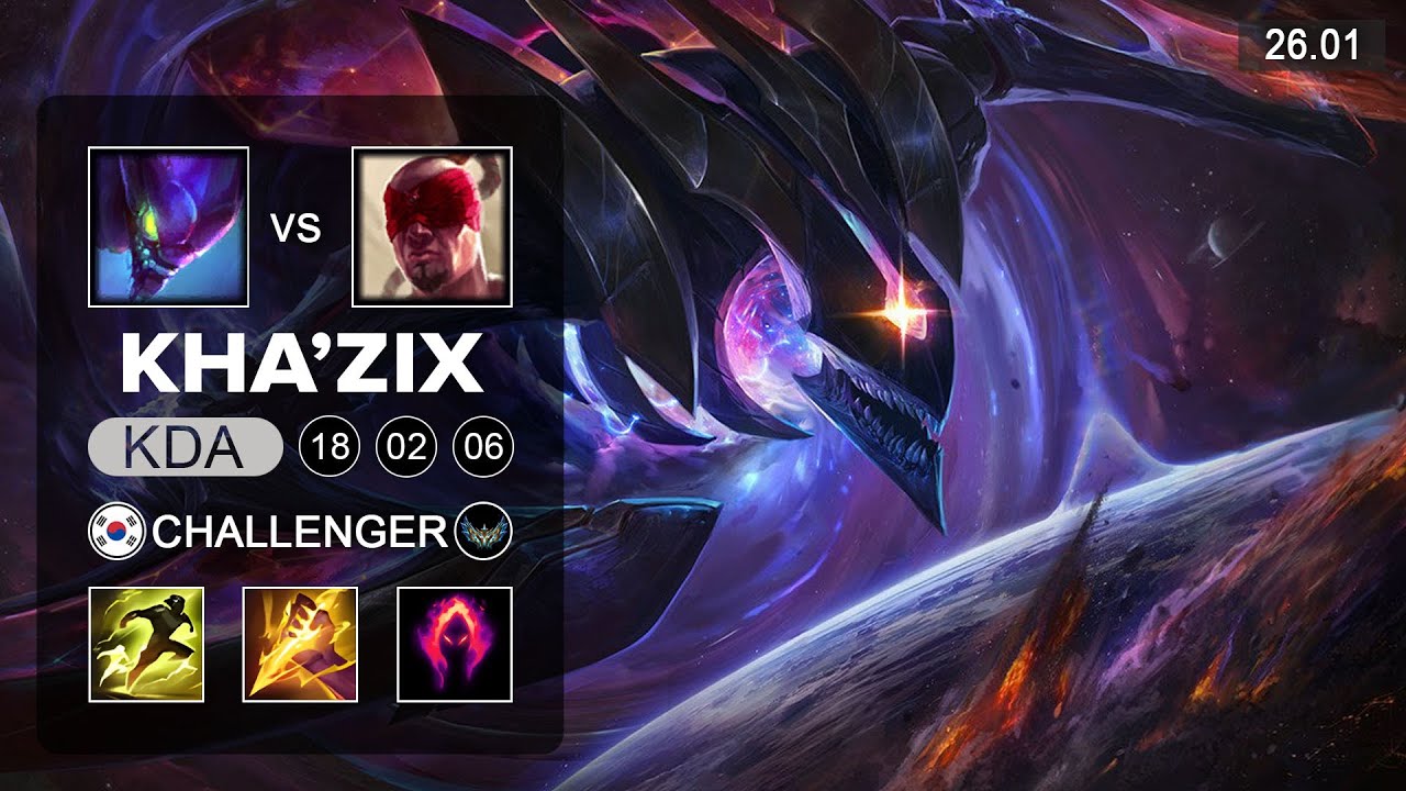 Kha'Zix vs Lee Sin Jungle - KR Challenger - Patch 26.01 Season 16