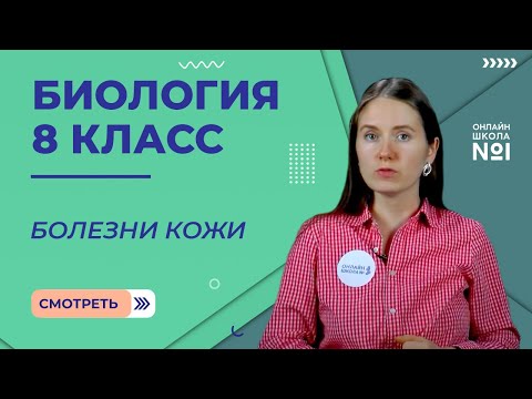 Болезни кожи. Видеоурок 26. Часть 2. Биология 8 класс