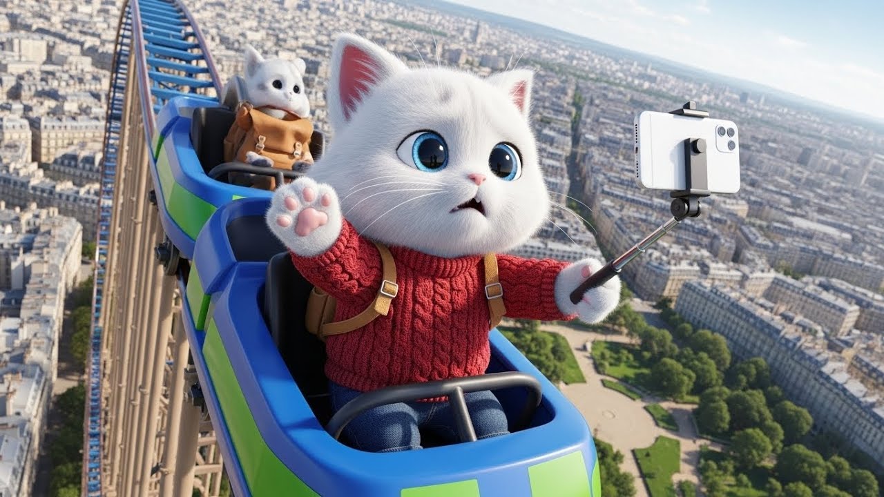 ميشو في مدينة الألعاب! 😺🎢 شوفوا وش صار!