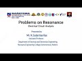 Problems on Resonance Example -1 by Mr  N  Sudarshan Rao @necn.institution #necn @YouTube #viral
