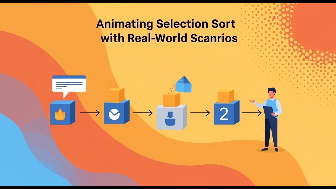 Selection Sort Algorithm Explained Visually | Data Structures & Algorithms Animation